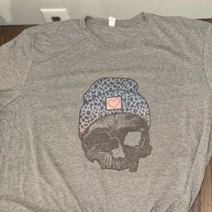 Skull with beanie tee!